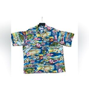 Reyn Spooner MLB  New York Yankees Scenic Button-Up Men's Hawaiian Shirt Size XL